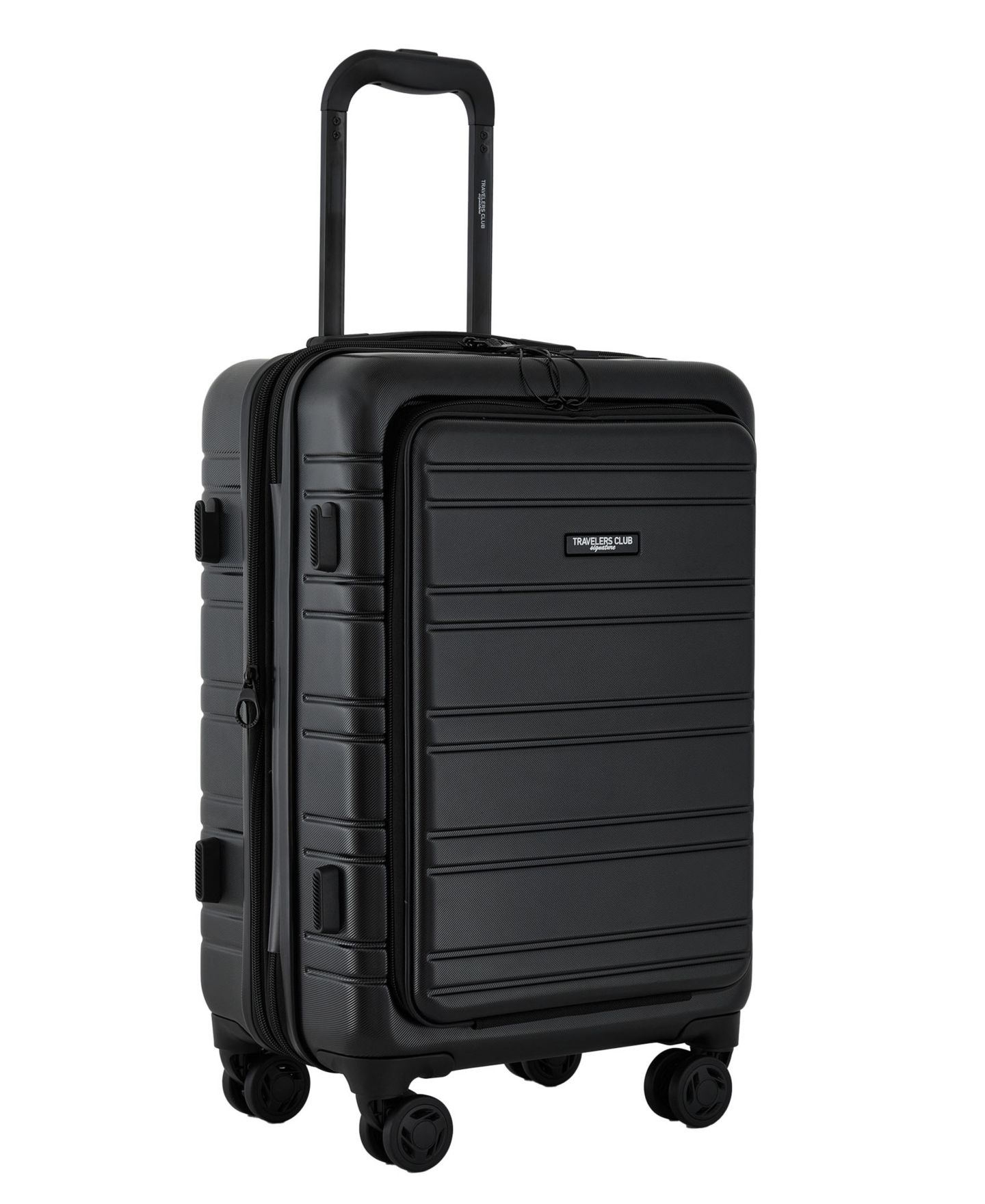 Чемоданы Travelers Club Discovery 2-Piece Expandable Rolling Carry-On Luggage Set, цвет: Чёрный — фото 2