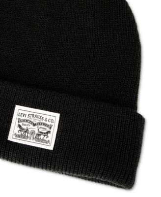 Men's Ribbed Logo Beanie