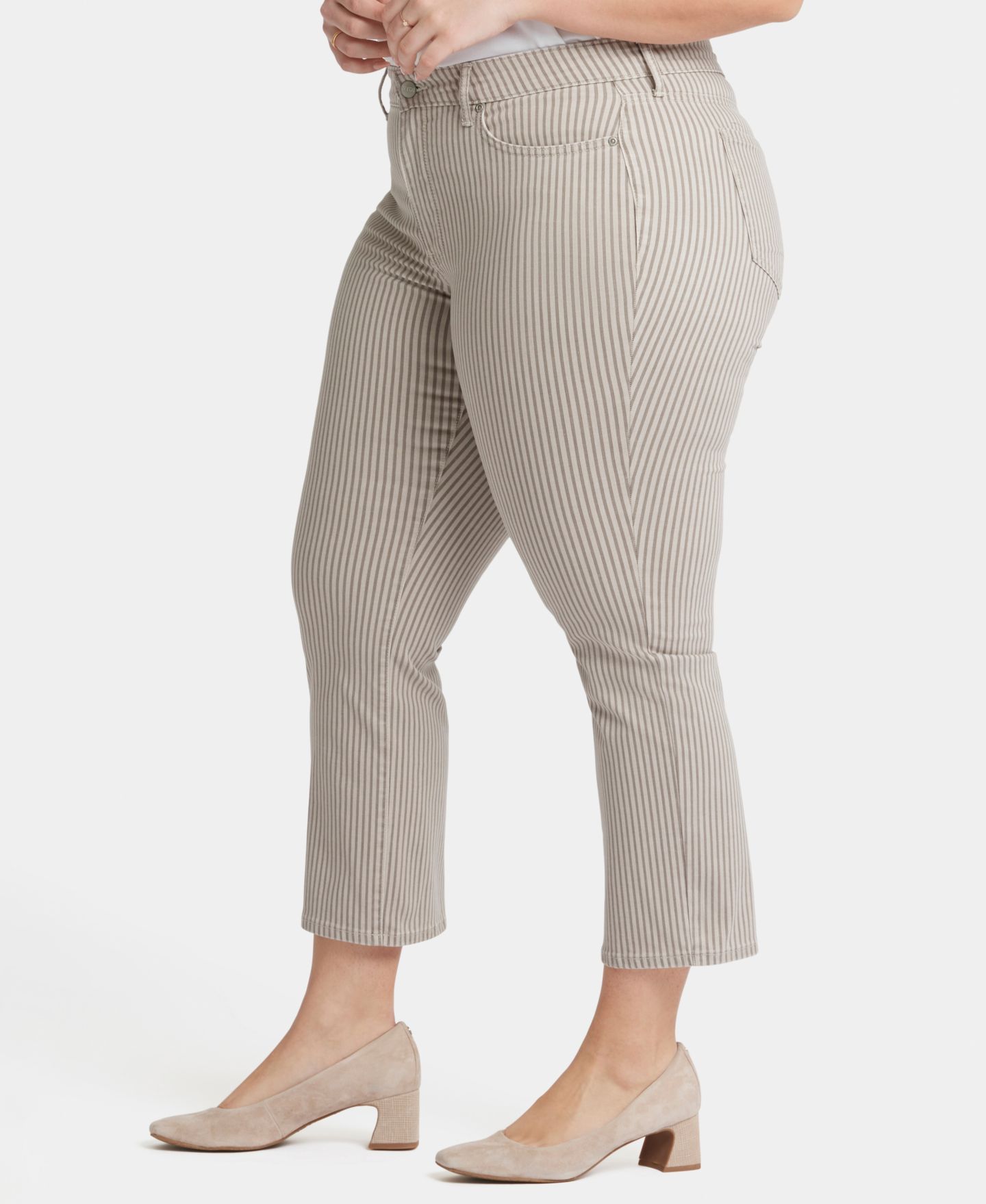 Женские джинсы NYDJ Plus Size Marilyn Ankle, цвет: Полосатый — фото 3