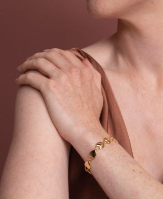 Women's Locked Heart Gold Plated Bracelet