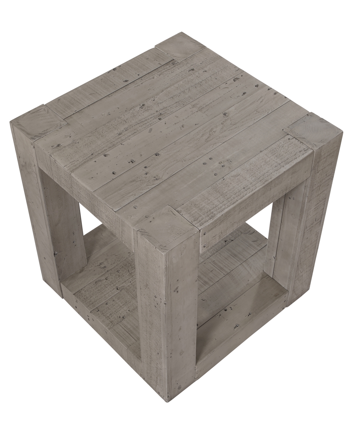 Macy's Pinedale 22" Wood End Table In Grey