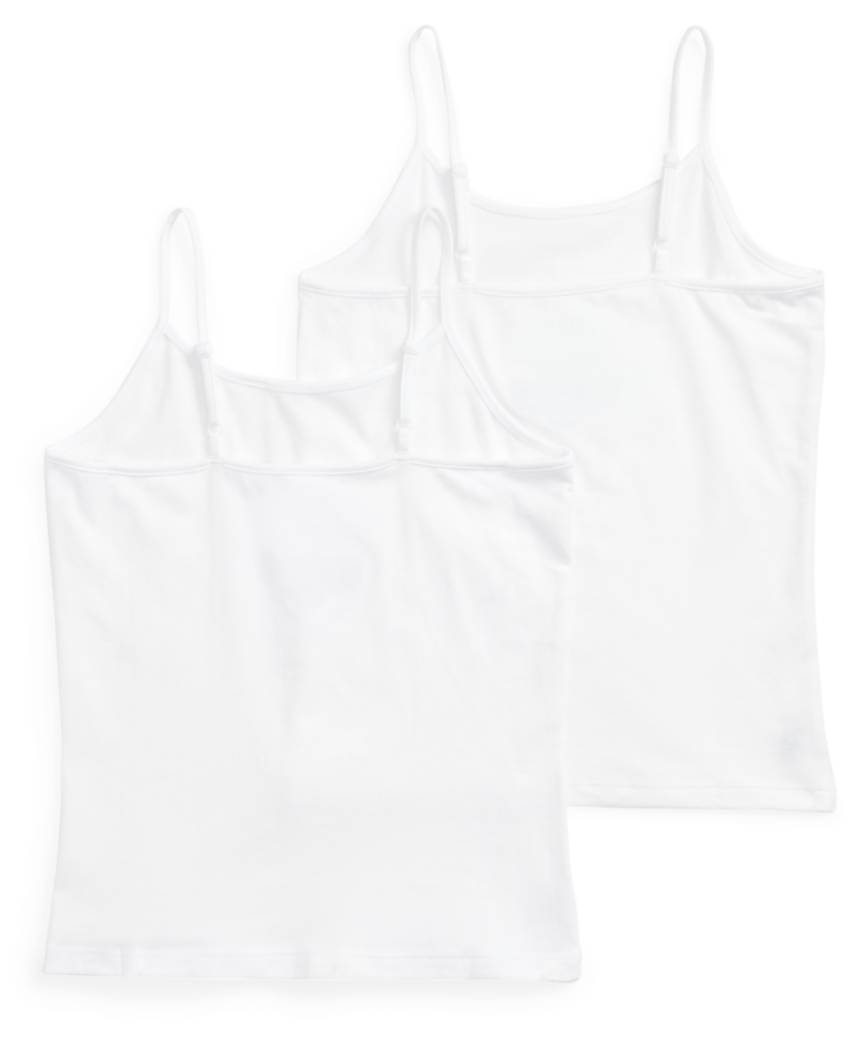 Polo Ralph Lauren Big Girls Sleeveless Camisole Tops, 2 Pack -White