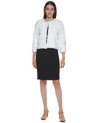 Calvin Klein - Women's Faux-Fur Shrug