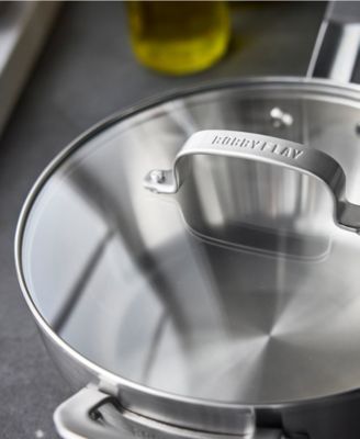 X Bobby Flay Stainless Steel 3.57-Quart Chef’s Pan with Lid