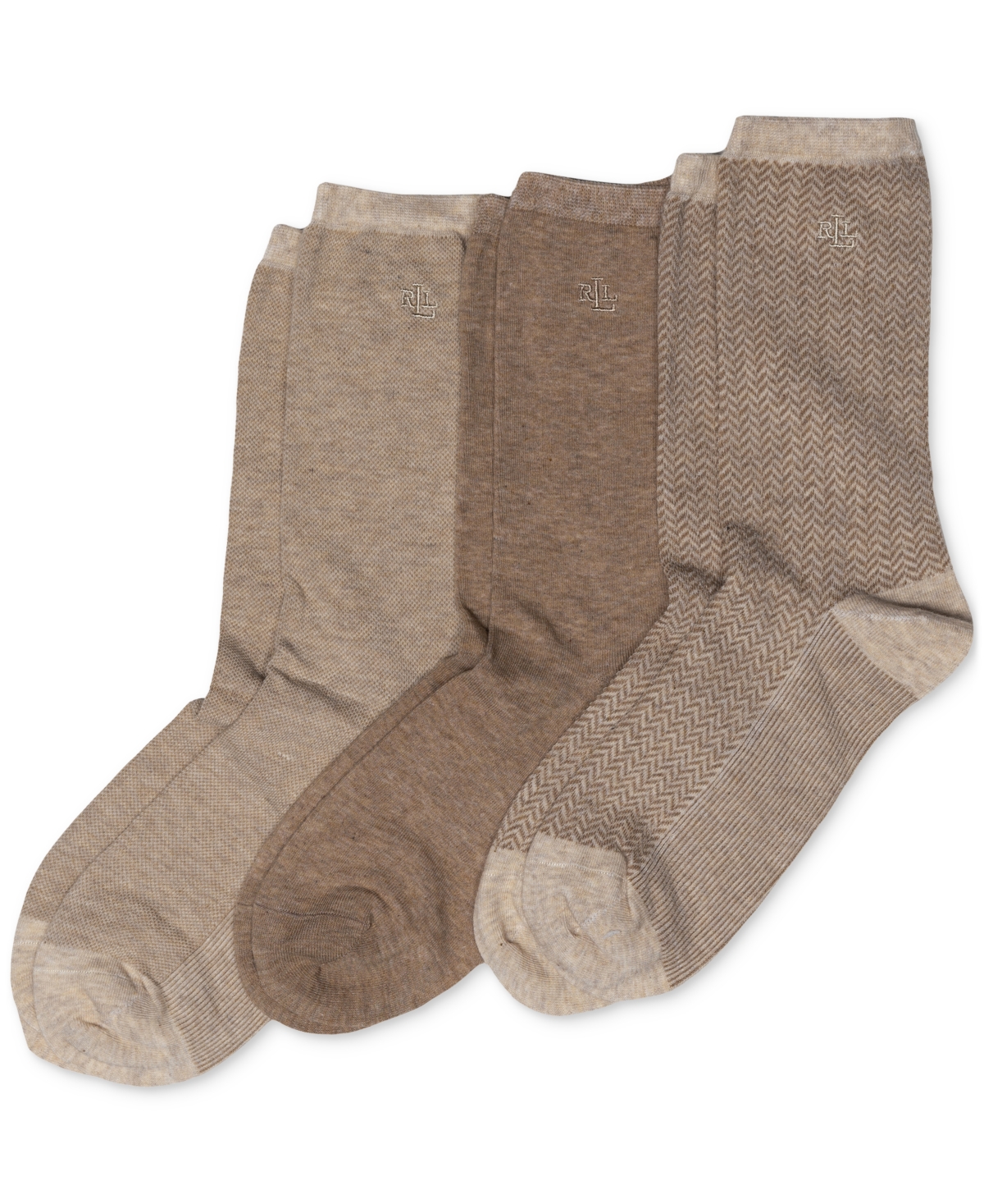 Women's Tweed Cotton Trouser 3 Pack Socks - Tobacco Heather