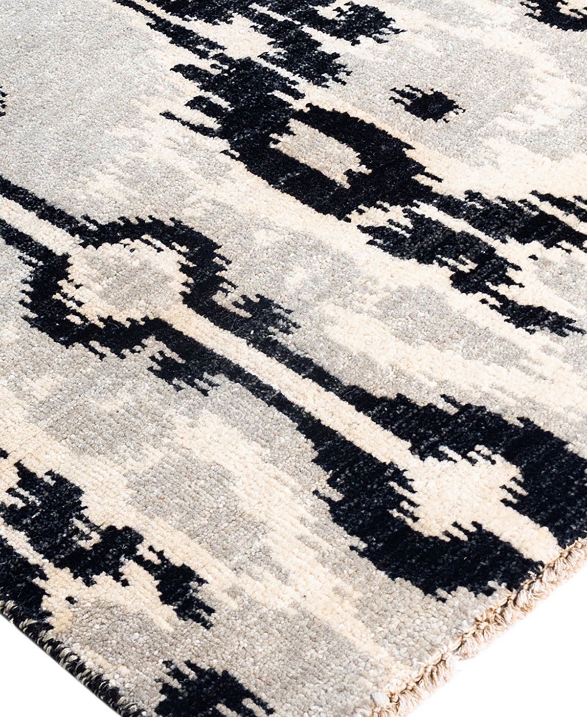 Adorn Hand Woven Rugs Indian Ooak M5996 8'1''x10'2'' Area Rug In Black