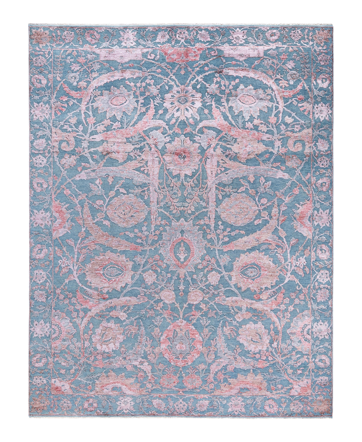 Adorn Hand Woven Rugs Indian Ooak M7614 8'1''x10'4'' Area Rug - Gray