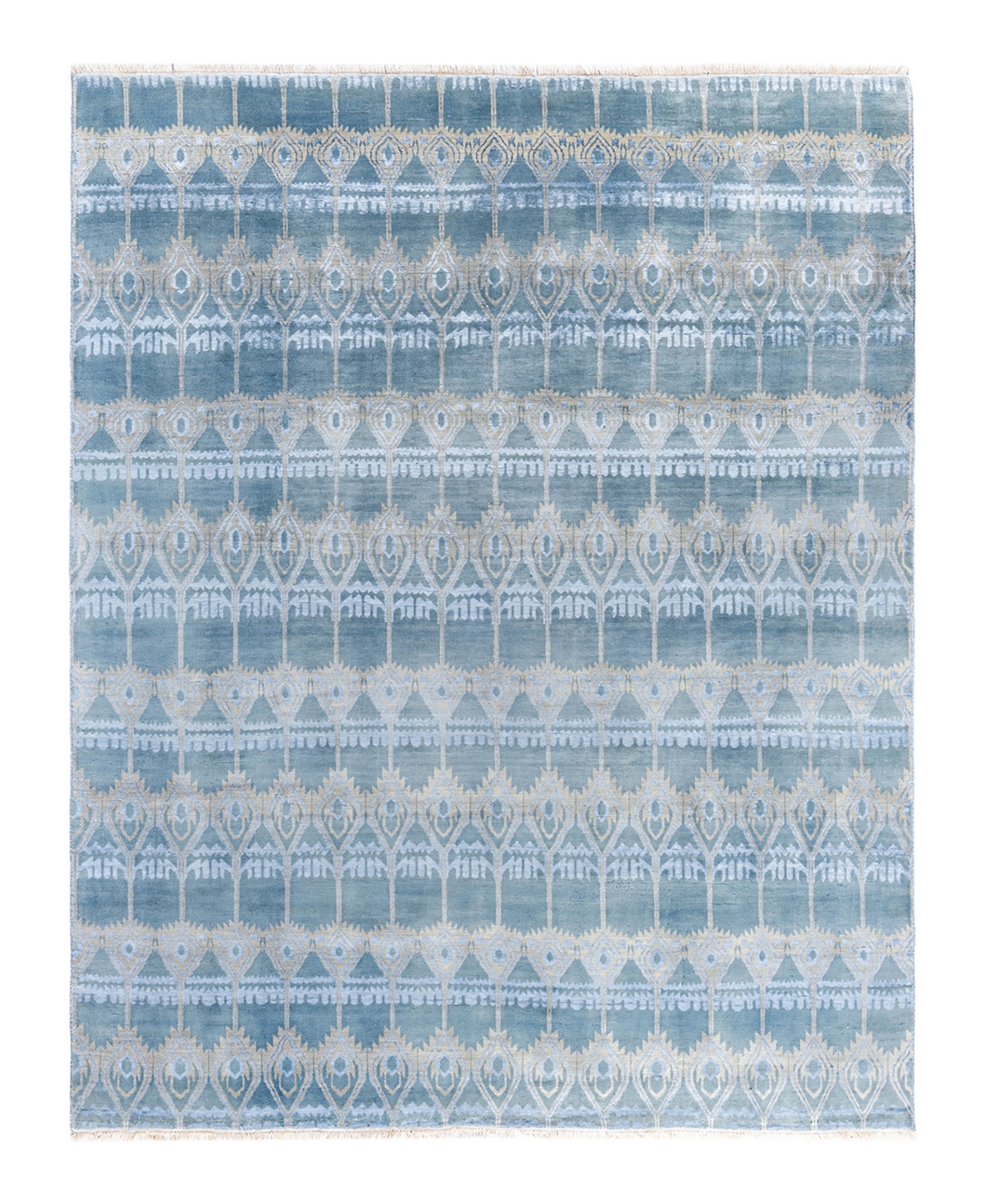 Adorn Hand Woven Rugs Indian Ooak M6308 8'1''x10'3'' Area Rug - Blue