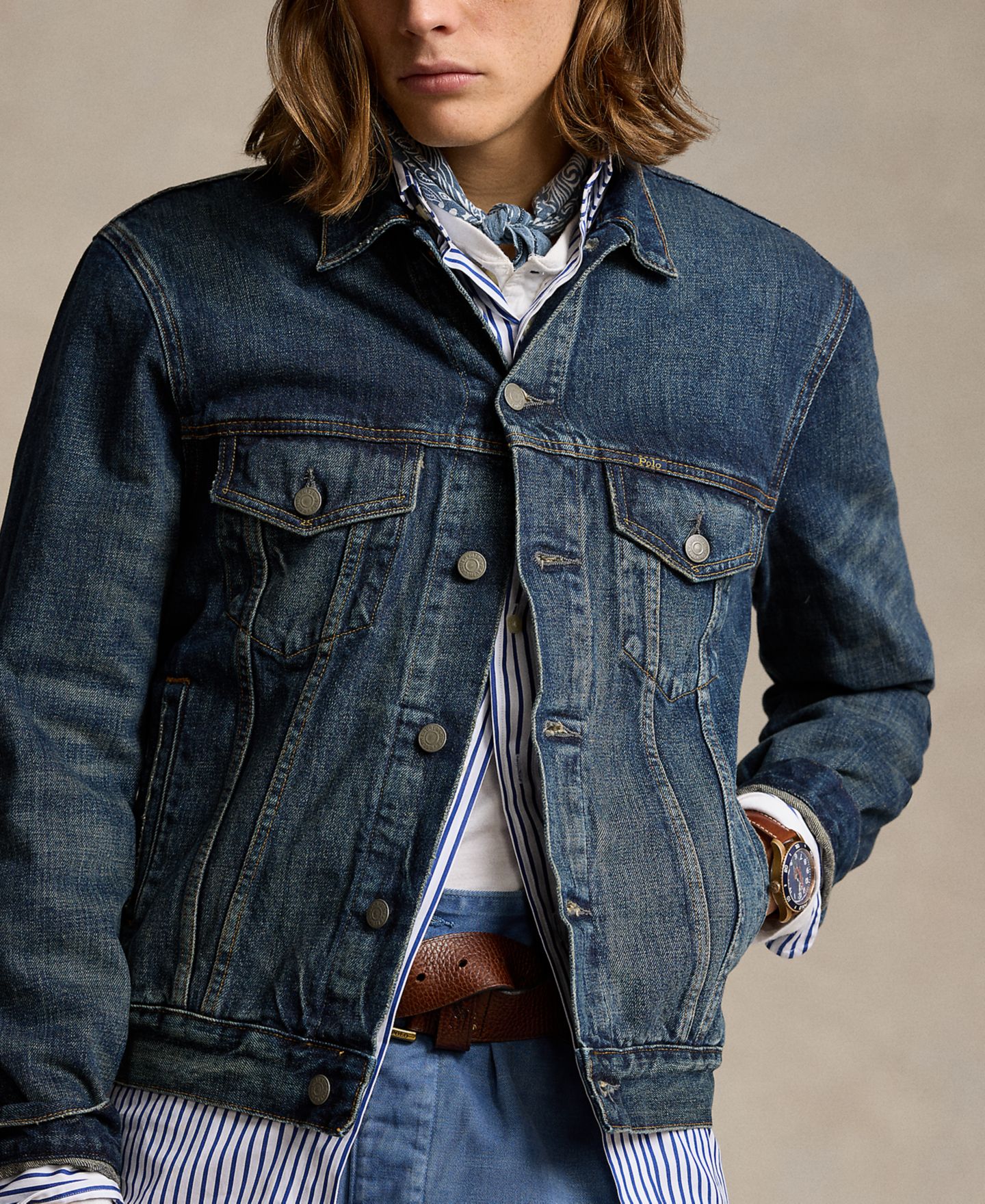 Мужская куртка Polo Ralph Lauren Denim Trucker, цвет: Trenton — фото 3