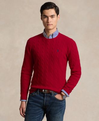 Men's Wool-Cashmere Cable-Knit Sweater