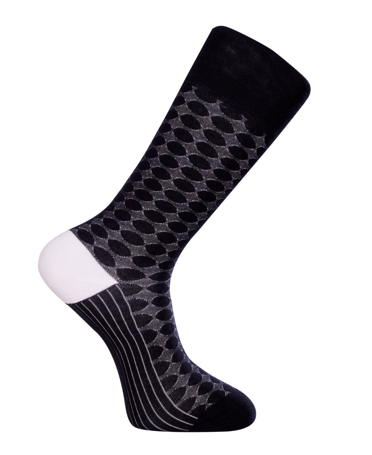 Love Sock Company Men's Luxury Cotton Mid-calf Patterned Dress Socks With Seamless Toe. London Bundle Sock, Pack Of 5 In Black