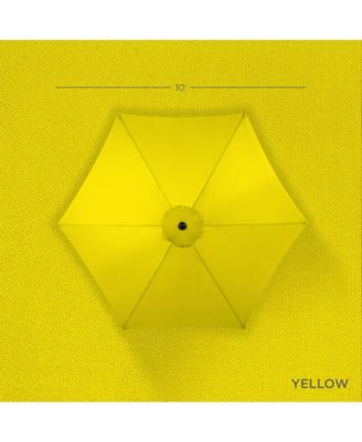 10ft Outdoor Steel Market Patio Umbrella w/ Crank, Tilt Push Button, 6 Ribs