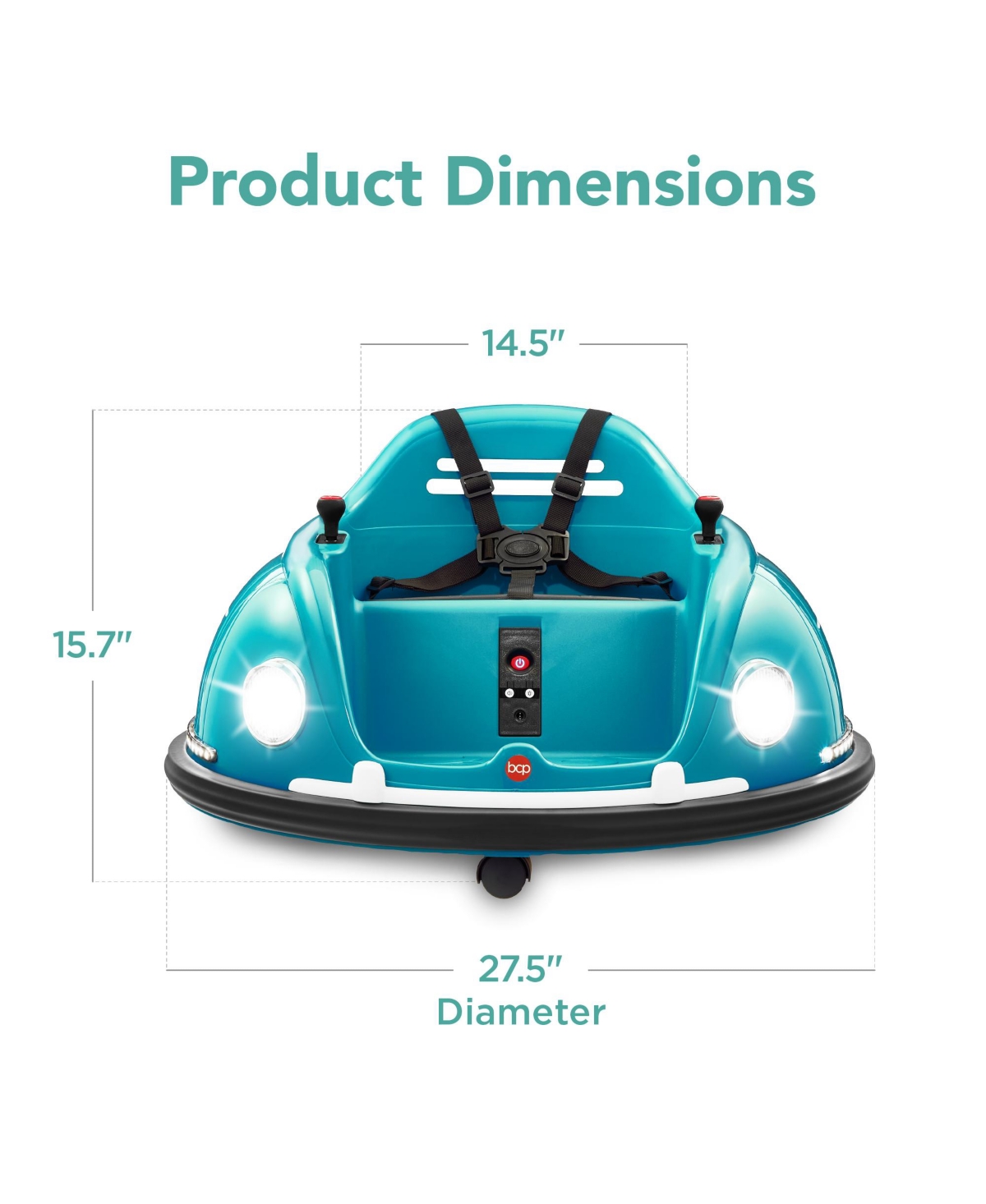 Best Choice Products 6V Kids Ride On Bumper Car Toy w/ Remote Control, Harness, Lights, 360 Degree Spin