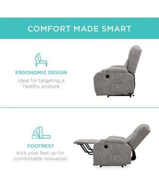  Standard Size  Faux Leather  Power Lift, Massage, Heat, USB Port, Cupholders  Recliner Chair