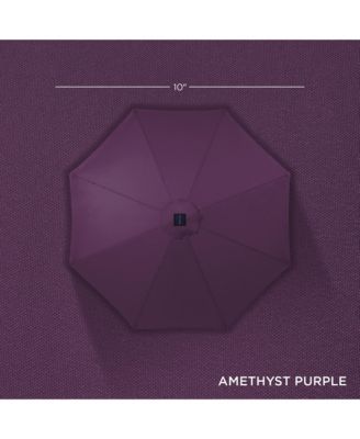 10Ft Solar LED Lighted Patio Umbrella with Tilt Adjustment and UV-Resistant Fabric