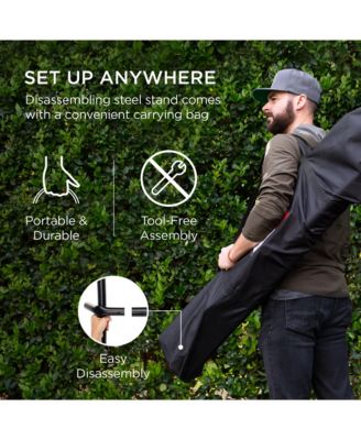 2-Person Brazilian-Style Cotton Double Hammock with Stand Set w/ Carrying Bag