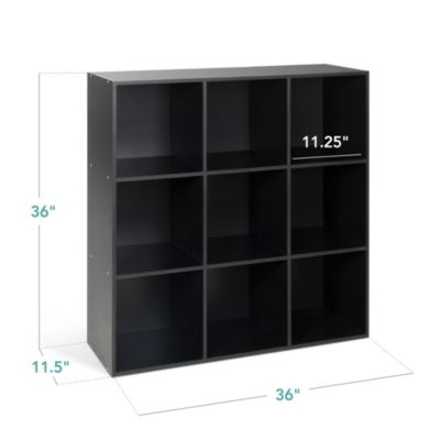 9-Cube Bookshelf, 11in Display Storage Organizer w/ 3 Removable Back Panels