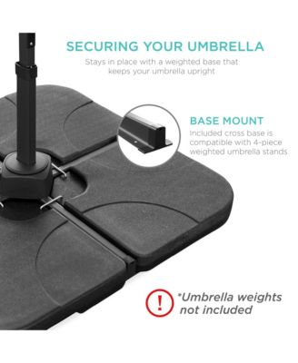 10ft 360-Degree Solar LED Lit Cantilever Patio Umbrella, Outdoor Hanging Shade