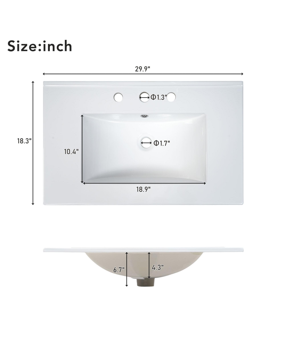 Slickblue Bathroom Vanity Cabinet Combo with Open Storage & Two Drawers