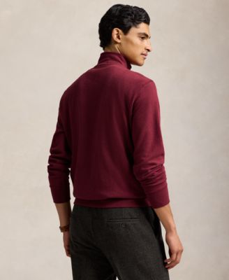 Men's Luxury Jersey Quarter-Zip Pullover Sweater