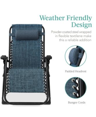 Oversized Zero Gravity Chair, Folding Recliner with Removable Cushion