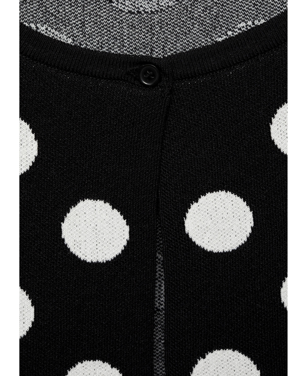 Mango Women's Polka-Dot Knitted Cardigan Sweater