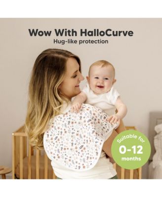 4pk Hallo Baby Burp Cloths, Cotton Burp Cloth for Girls, Boys, Soft & Absorbent Burping Cloths