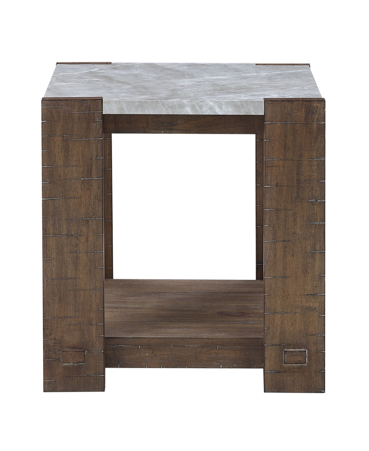 Macy's Libby 22" Wood End Table In Dark Brown