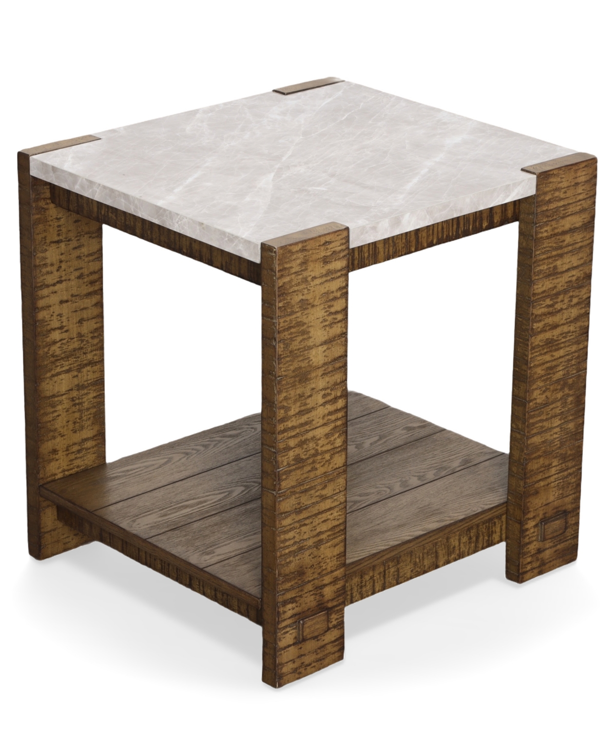 Macy's Libby 22" Wood End Table In Dark Brown