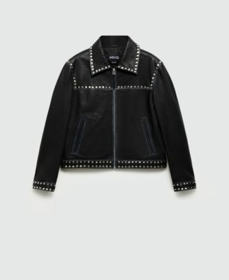 Women's Studded Leather Jacket