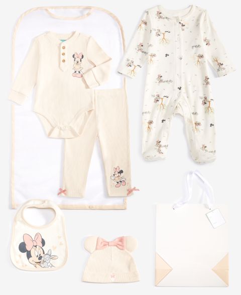 Детский подарочный набор Disney Minnie для девочки: одежда для сна и игр, 7 предметов, цвет: Розовый