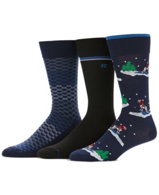 Perry Ellis Portfolio - Men's 3pk. Festive Graphic Socks
