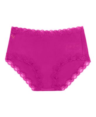 Women's Soft Silk Lace-Trim Briefs Underwear