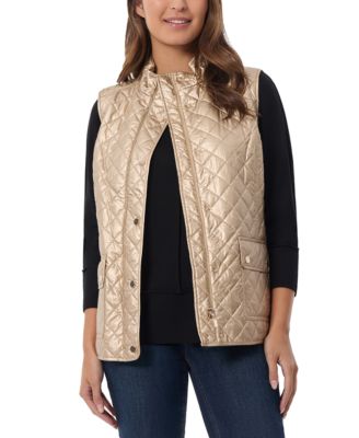 Jones New York - Women's Quilted Snap-Closure Vest Jacket