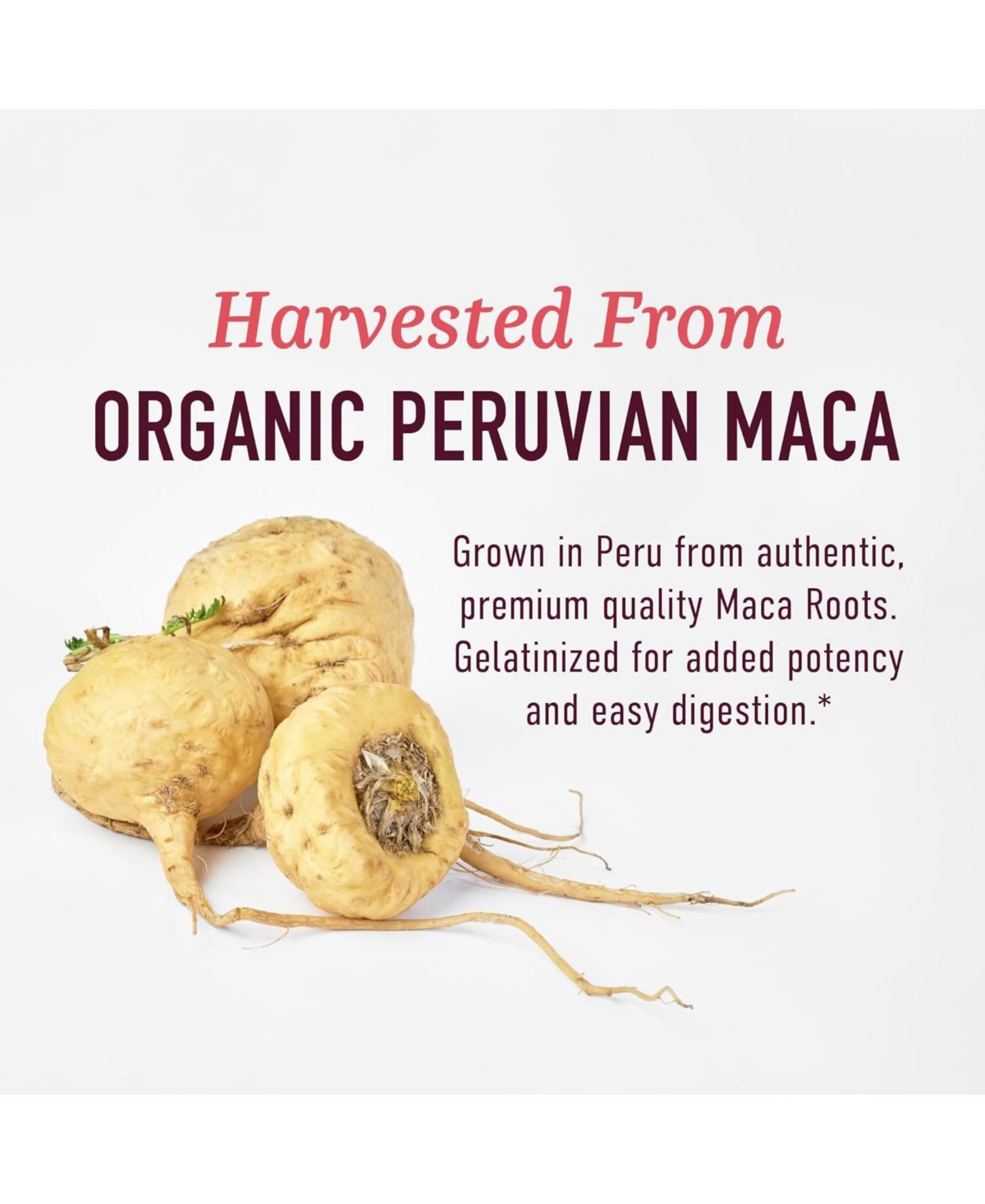 SMNutrition Organic Maca Root Capsules for Women, Peruvian Maca 2250MG Extra Strength, Supports Energy, Hormone Balance & Menopause, SMNutrition, 90ct
