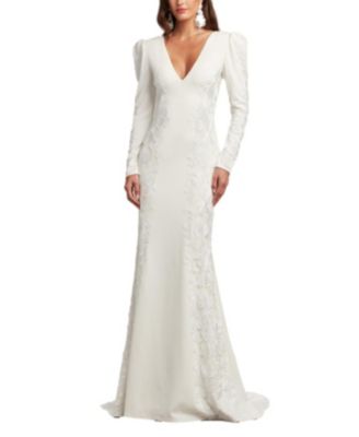 Women's Irelina Puff Sleeve Embroidered Gown