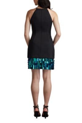 Women's Selena Neoprene Sequin-Fringe Mini Dress