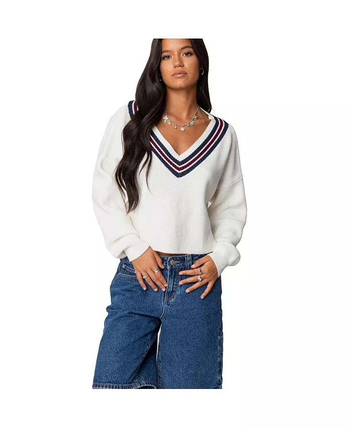 Womens Lauryl V Neck Sweater