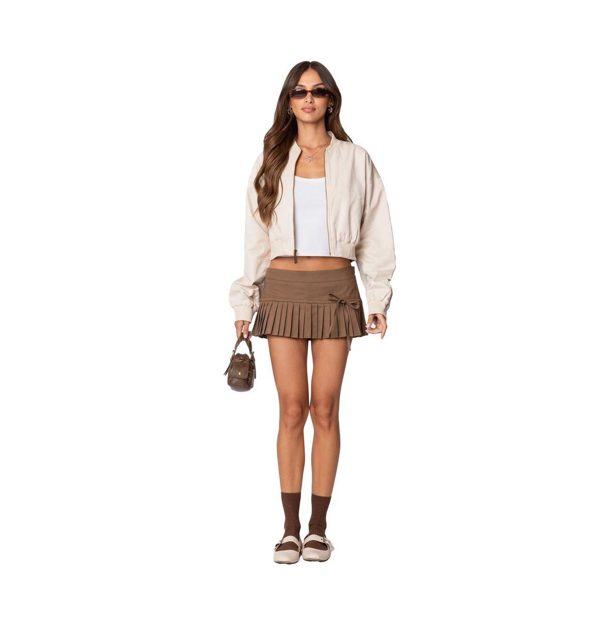 Edikted Women's Zarria Cropped Bomber Jacket