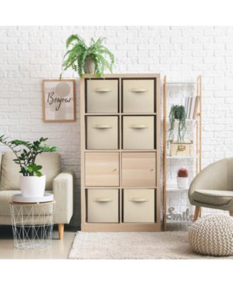 13 Inch 8 Pack Sturdy Collapsible Fabric Storage Cubes with Handle - for Organizing Clothes, Toys, Books,  Shelves & more