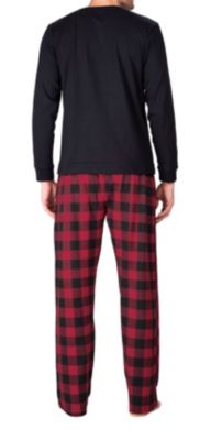Men's Crew Neck Fleece Pajama Set