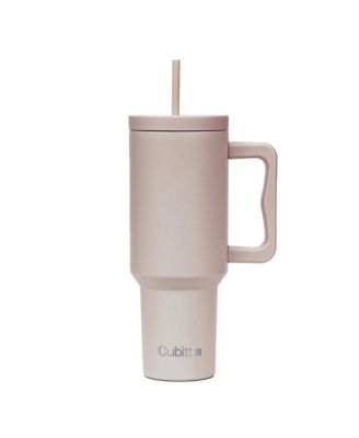 Insulated Stainless Steel 40 oz Tumbler with Handle and Straw Lid, Cupholder friendly