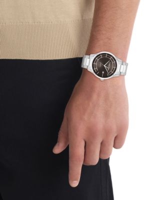 Men's Iconic Automatic Sliver Stainless Steel Bracelet Watch 40mm