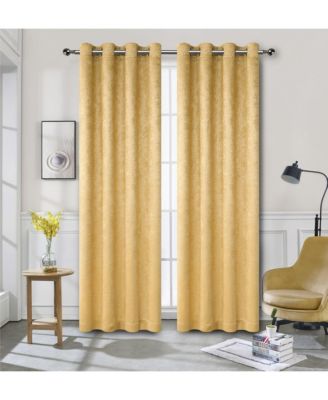 Modern Art Contemporary 2 Pack Light Filtering Grommet Top Curtains