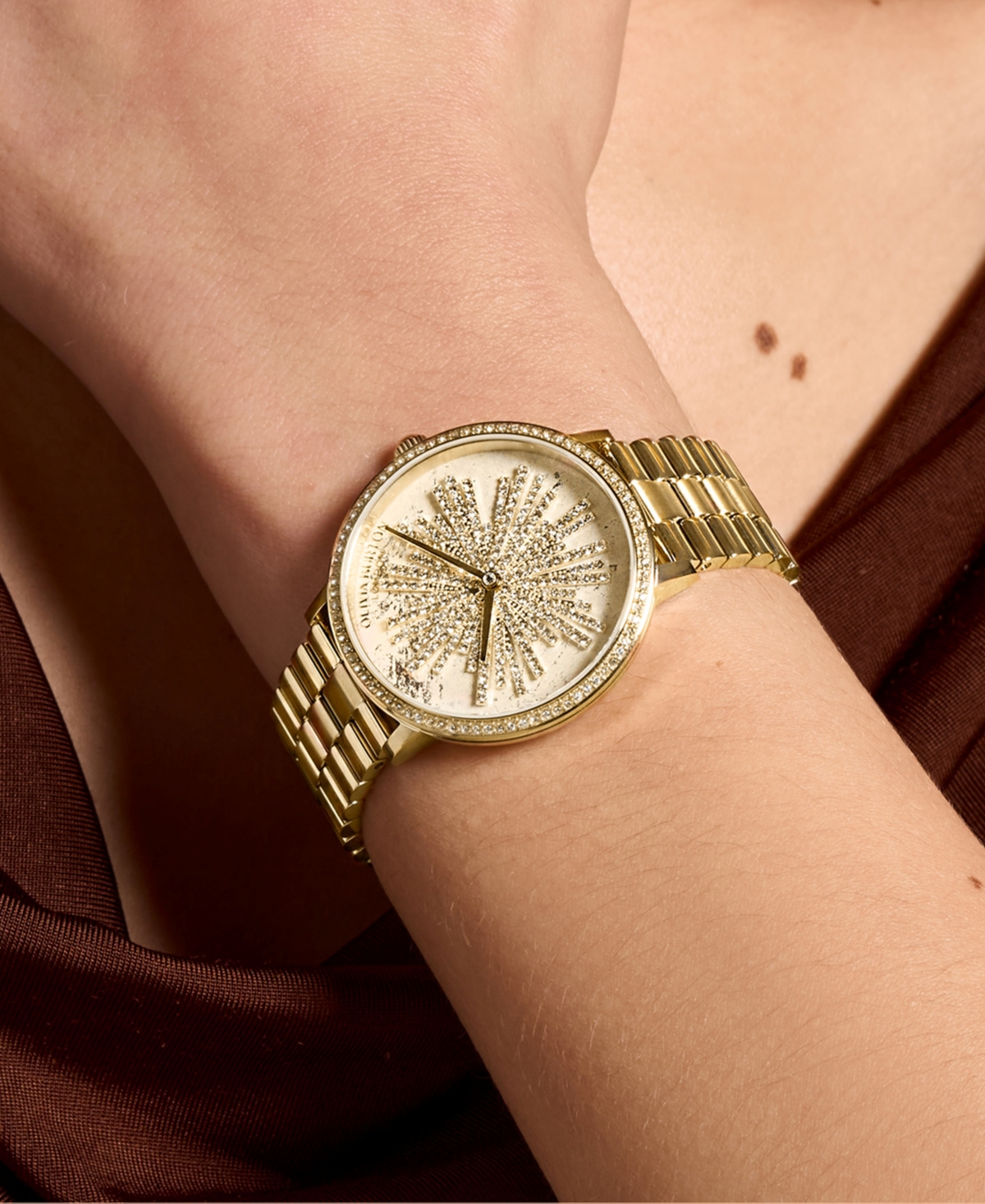 Olivia Burton Women's Ice BurstTone Stainless Steel Bracelet Watch 35mm - Gold