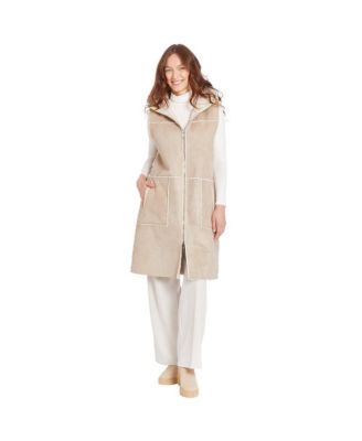 Women's Kourtney Faux Shearling Hooded Vest
