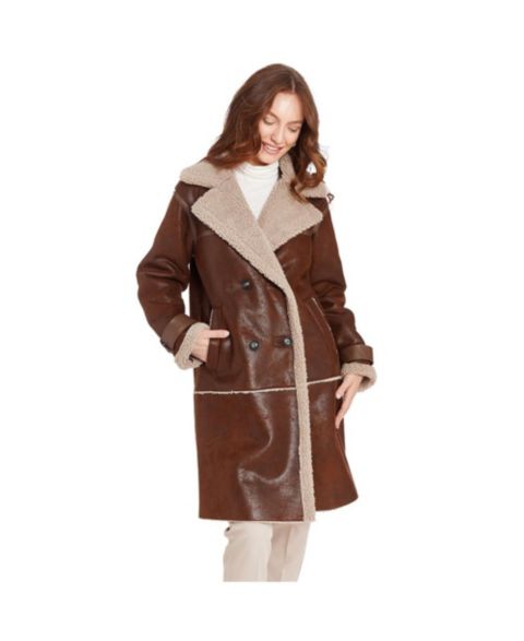 Женские куртки Frye Women's Kimmy Long Faux Shearling Coat