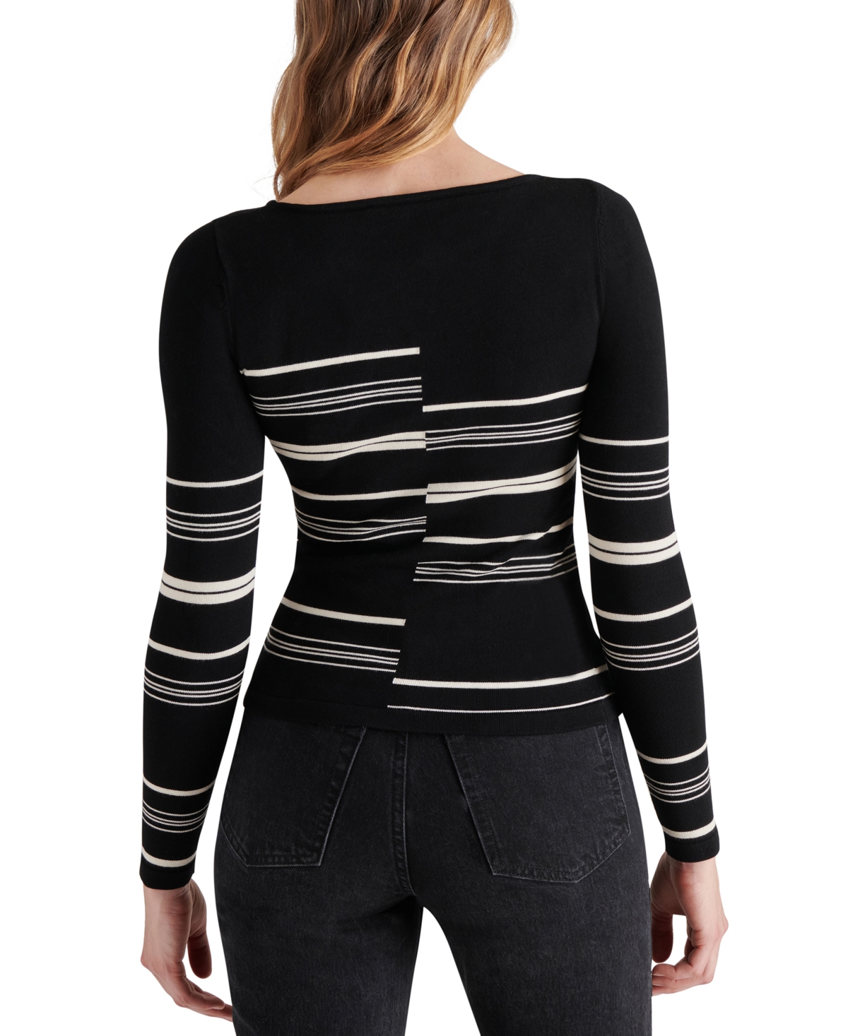 Steve Madden Women's Joanne Boat-Neck Long-Sleeve Sweater