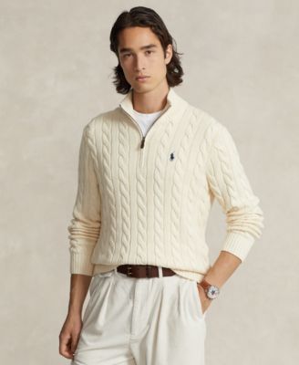 Men's Cable-Knit Cotton Sweater