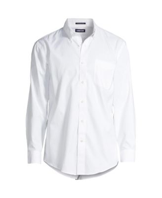 Men's Big and Tall Traditional Fit Solid No Iron Supima Pinpoint Buttondown Collar Dress Shirt
